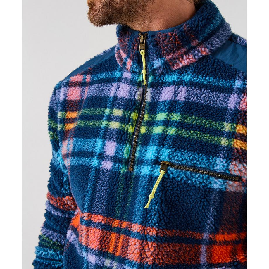 Joe Browns Fleece-Oberteil Karomuster Trichterkragen  