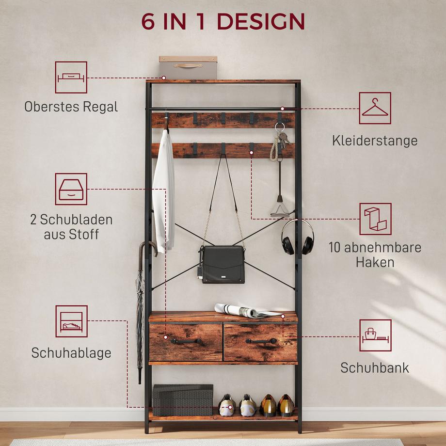 HOMCOM Garderobenständer  