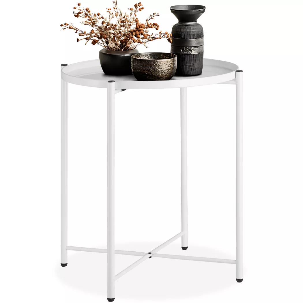 tectake Bedside Table Chester in White