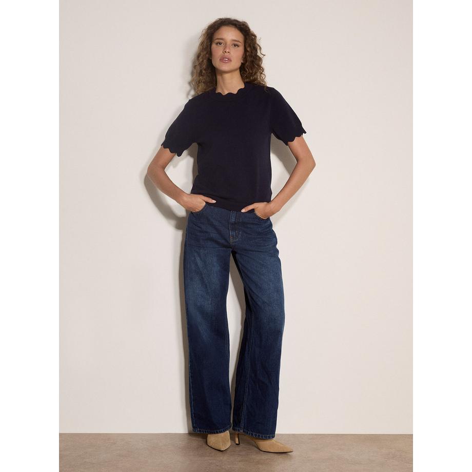 APRICOT T-shirt en maille festonnée  