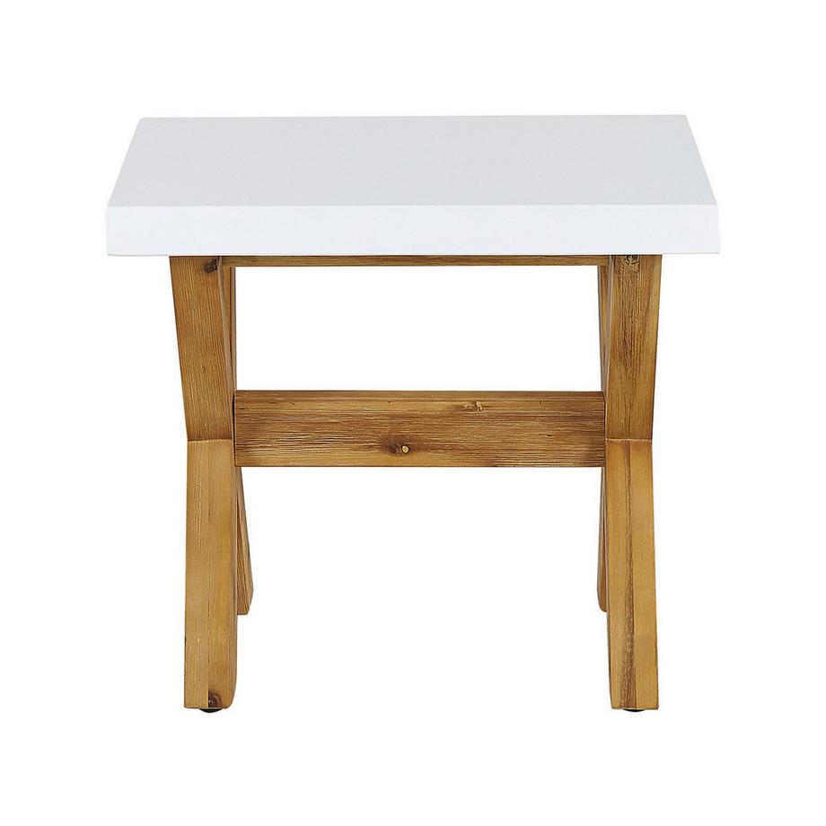 Beliani Gartentisch Set aus Faserzement Industriell OLBIA  