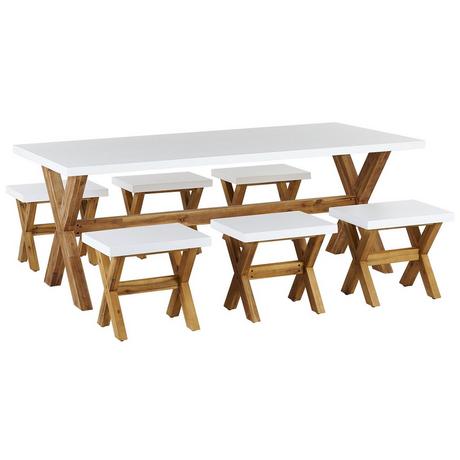 Beliani Ensemble de jardin en Fibre-ciment Industriel OLBIA  