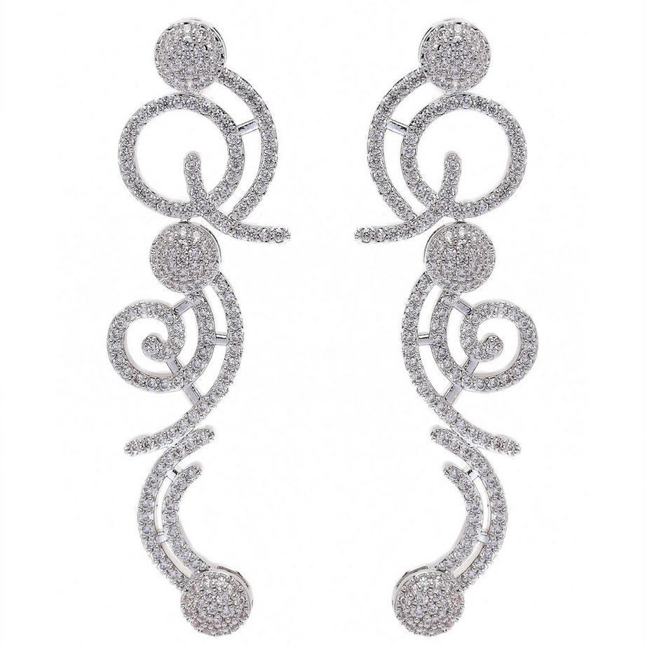 Edle Wirbel-Hängeohrringe