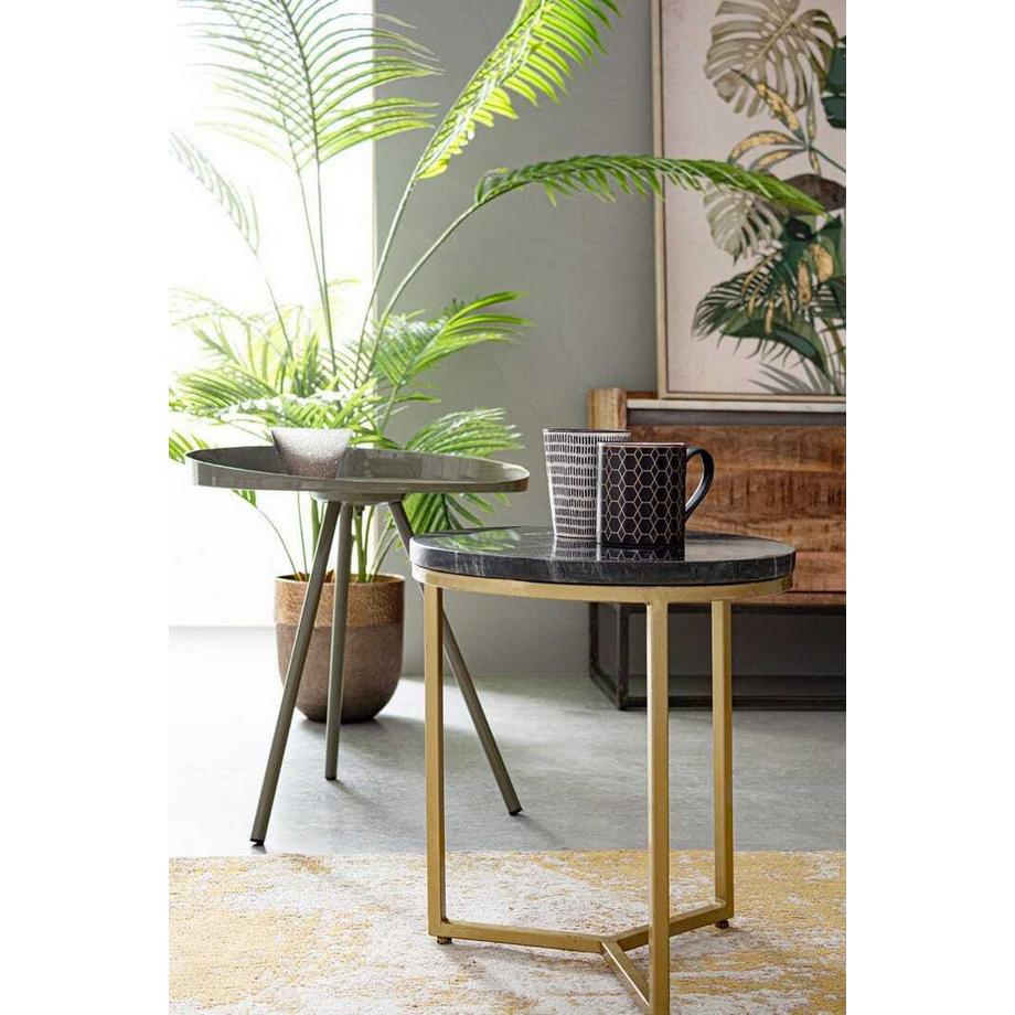 mutoni Tavolino Prescott nero rotondo 37  