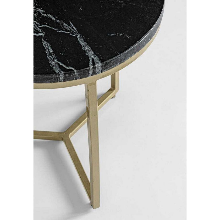 mutoni Tavolino Prescott nero rotondo 37  