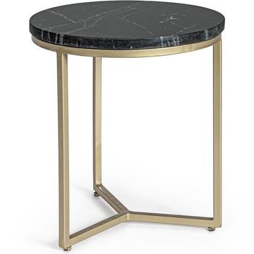 Table d'appoint Prescott noire ronde 37