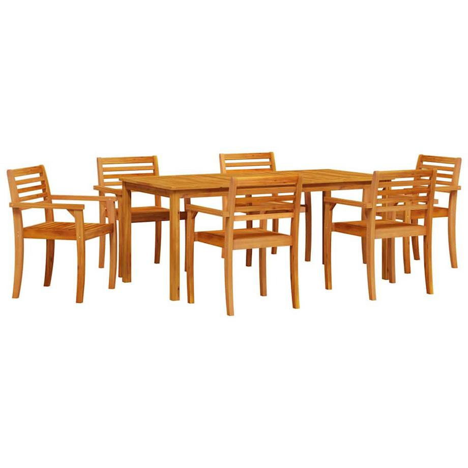 Ensemble de salle à manger de jardin bois d'acacia massif