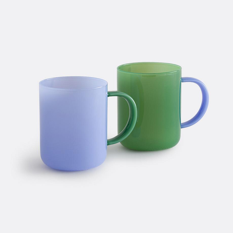 La Redoute Intérieurs Lot de 2 mugs en verre borosilicate  