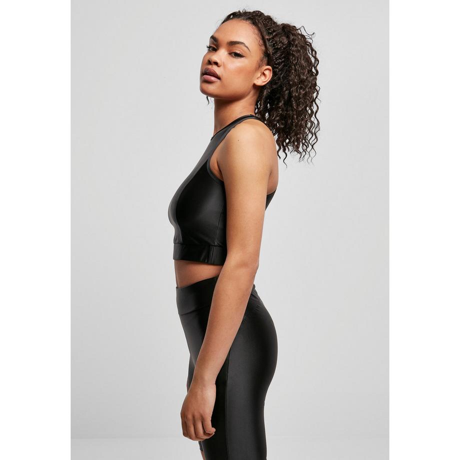 URBAN CLASSICS Glänzendes kurzes Tanktop  