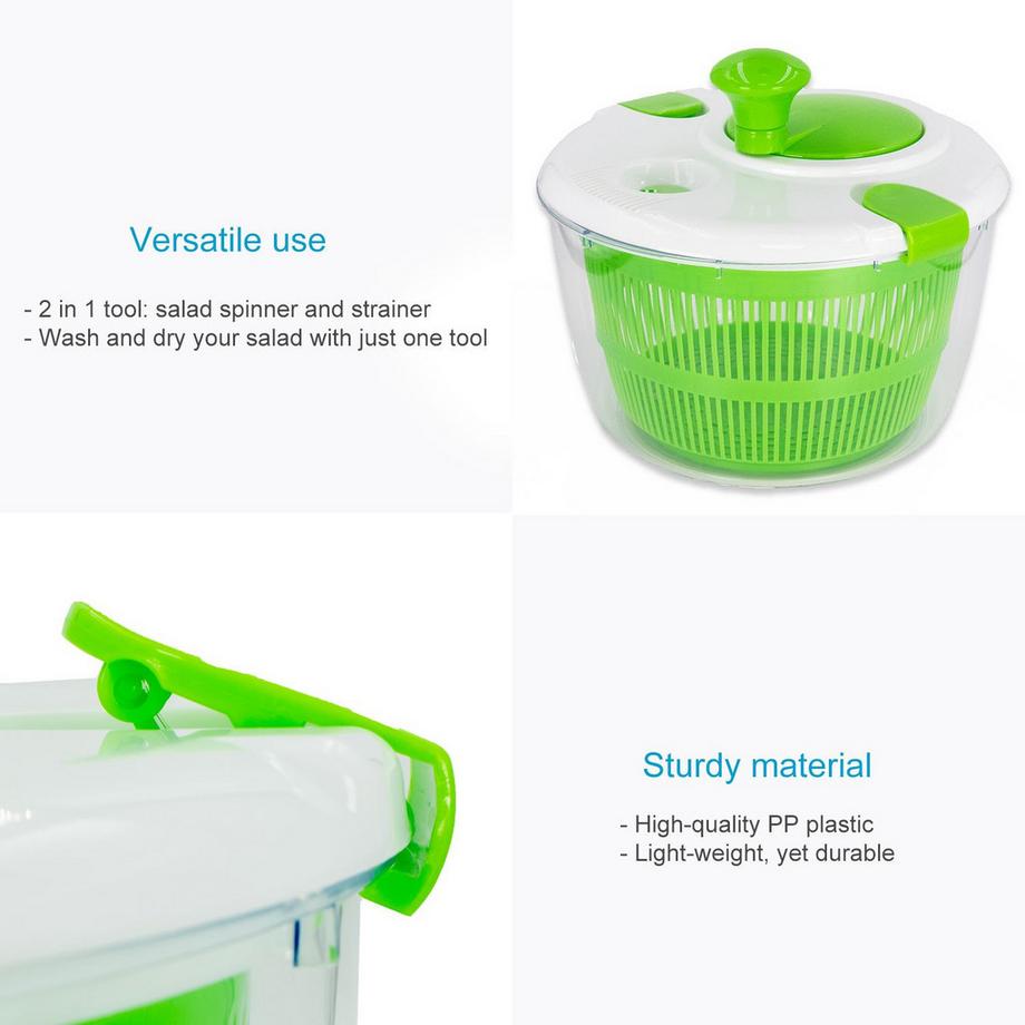 Intirilife Essoreuse à salade en plastique  