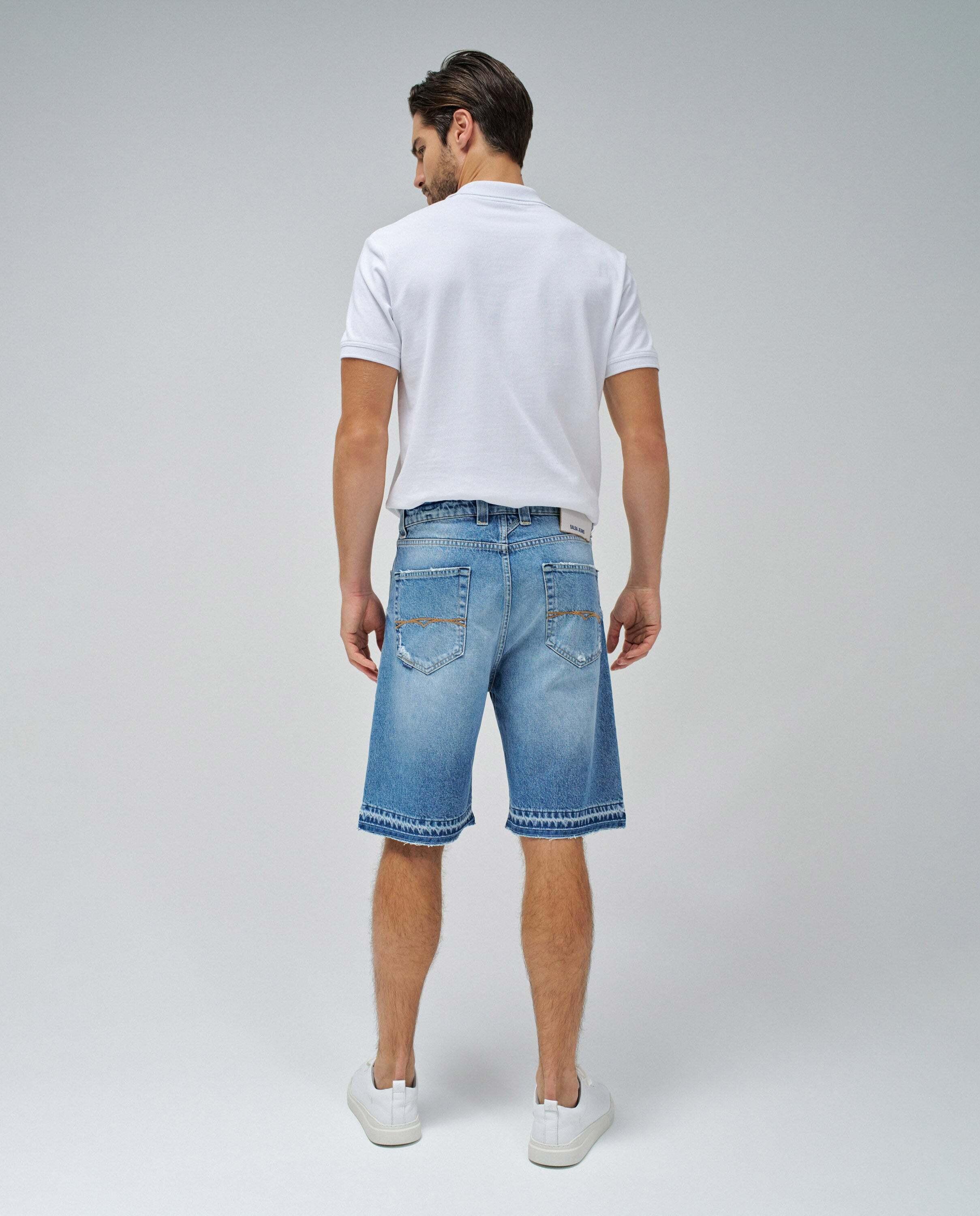 Salsa Destroyed Loose Fit Denim Shorts  