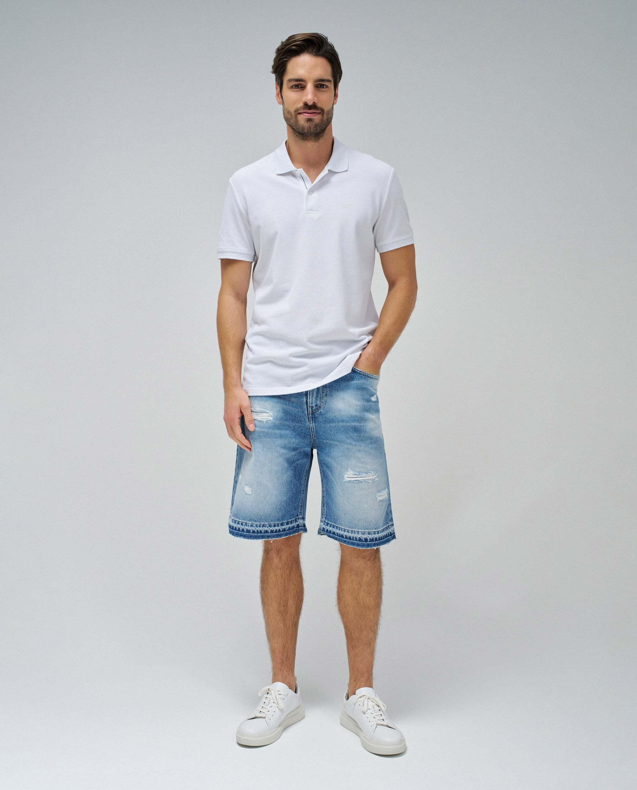 Salsa Destroyed Loose Fit Denim Shorts  