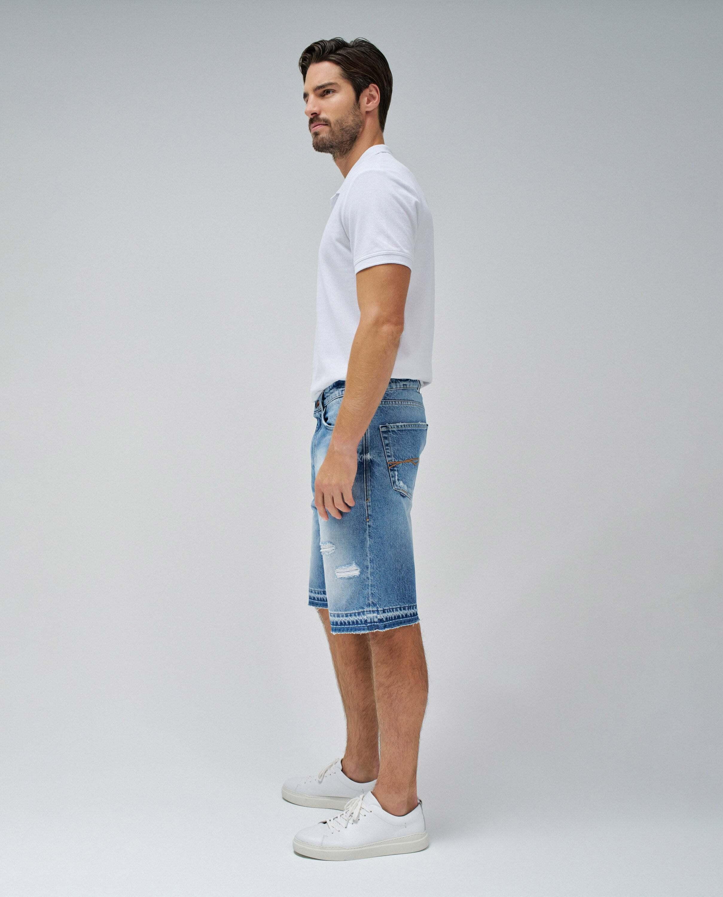 Salsa Destroyed Loose Fit Denim Shorts  