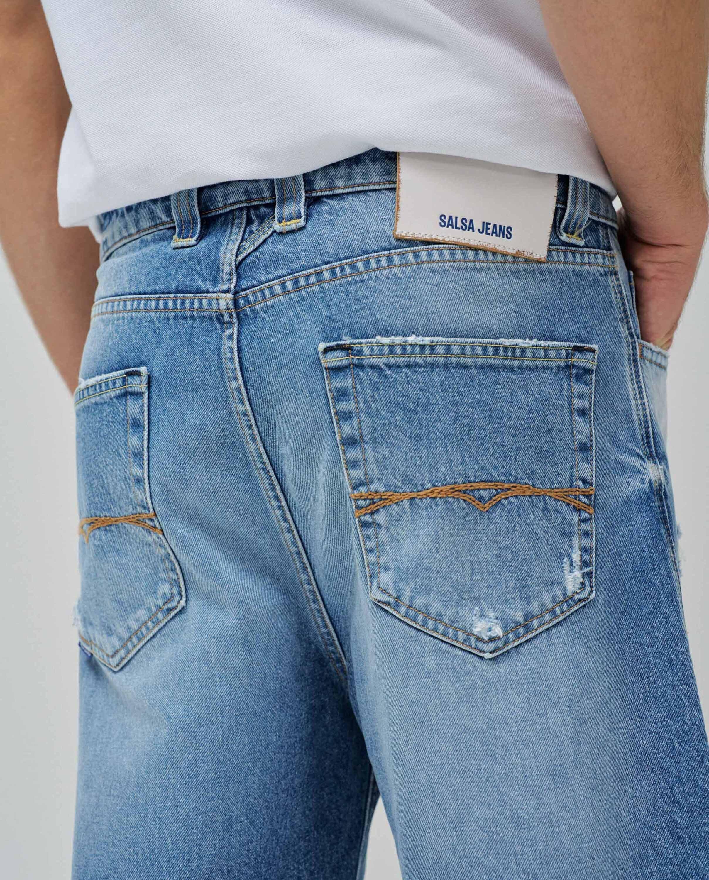 Salsa Destroyed Loose Fit Denim Shorts  