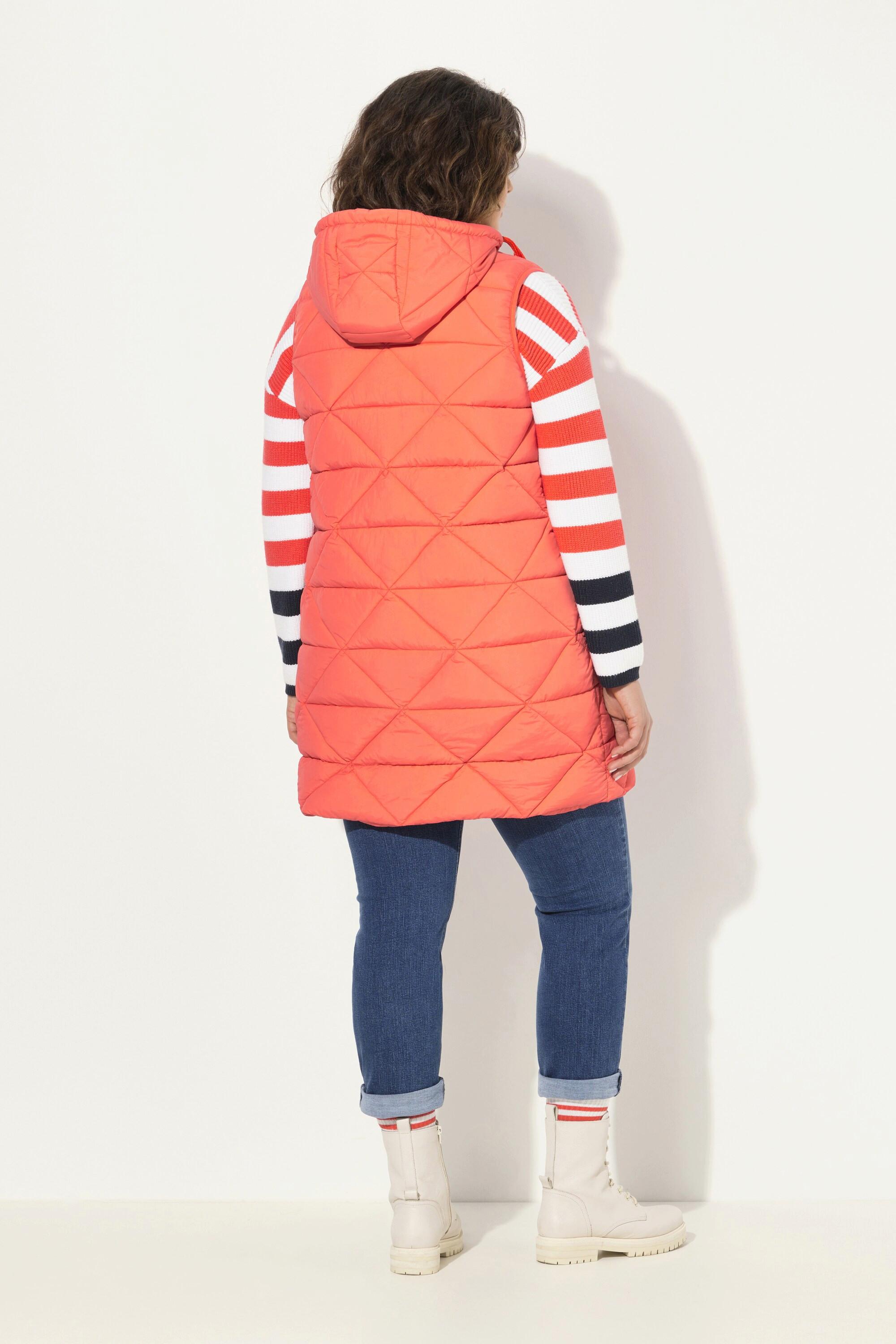 Ulla Popken Longue Veste Matelassée Coupe A Capuche  