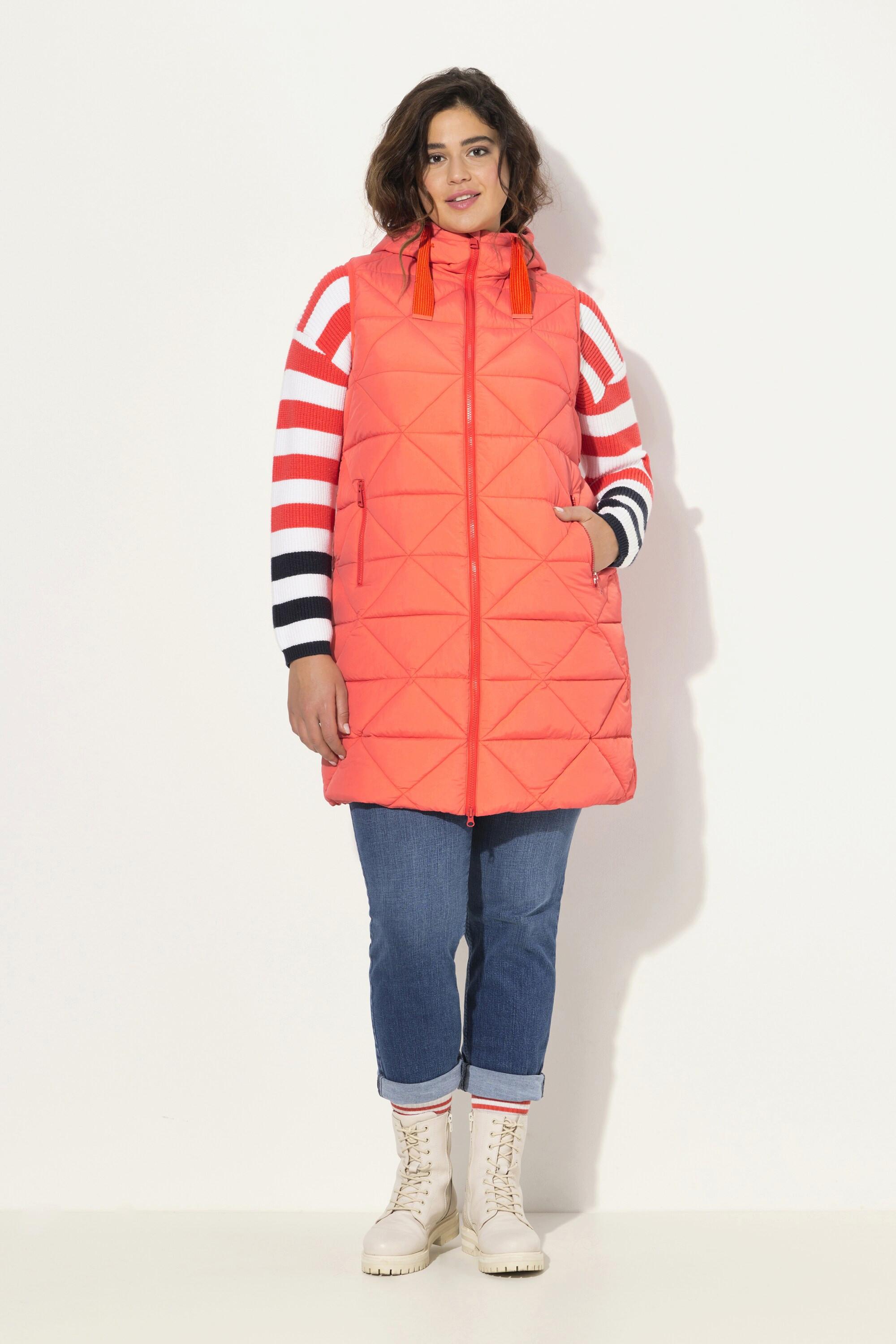 Ulla Popken Longue Veste Matelassée Coupe A Capuche  