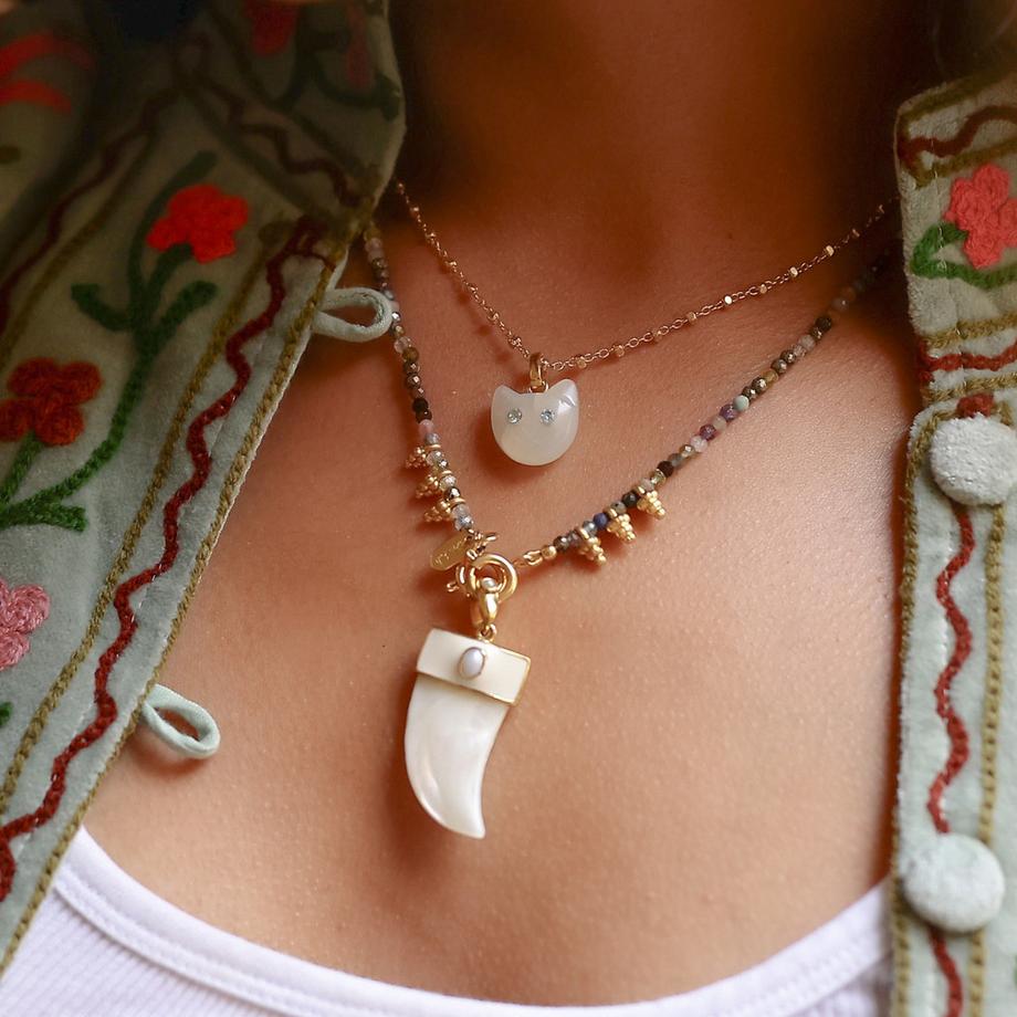 Steinkult  Collier avec pendentif "Minuit" avec Turmaline noir 