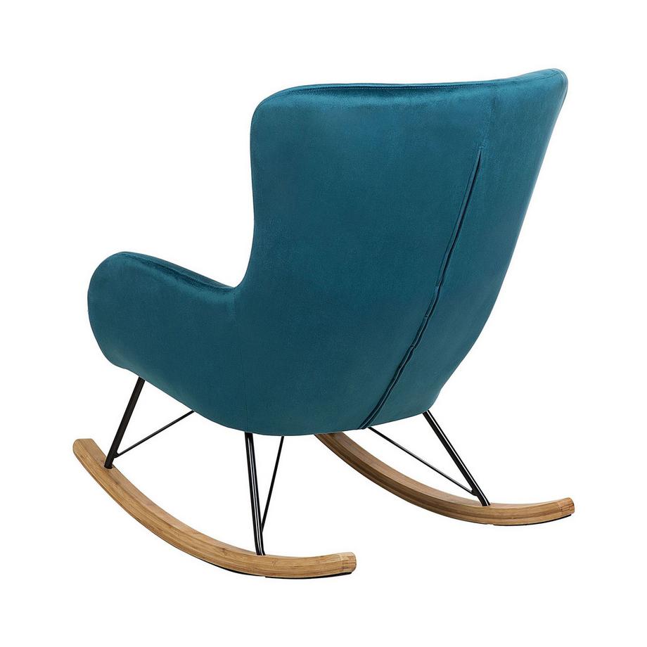 Beliani Schaukelsessel aus Samtstoff Glamourös ELLAN  