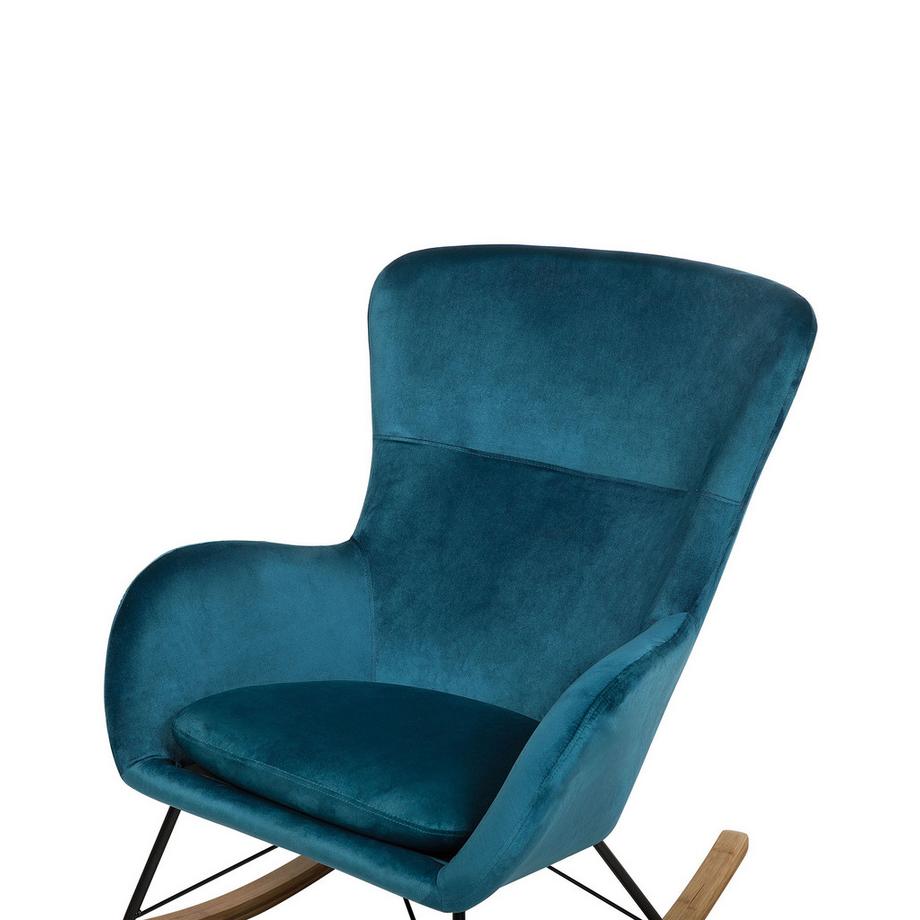 Beliani Schaukelsessel aus Samtstoff Glamourös ELLAN  