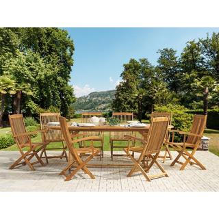 Beliani Tavolo da pranzo allungabile da giardino en Legno d'acacia Classico MAUI  