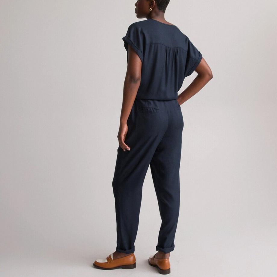 La Redoute Collections Tuta corta abbottonata a maniche corte  