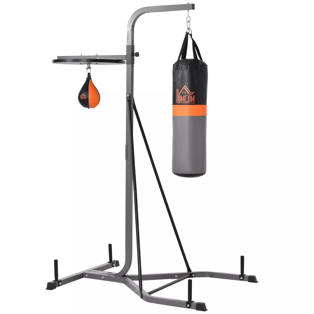 HOMCOM - Support pour sac de boxe avec sac de boxe 20kg, One Size
