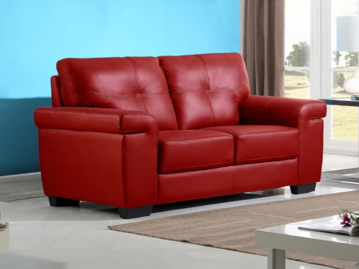 Vente-unique Ledersofa 2Sitzer HAZEL  