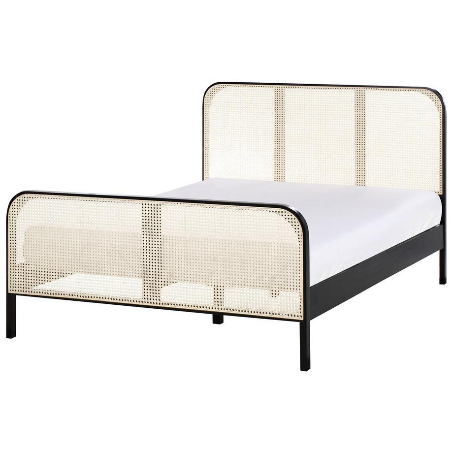 Beliani Lit avec sommier en Bois de pin Rustique GONFARON  