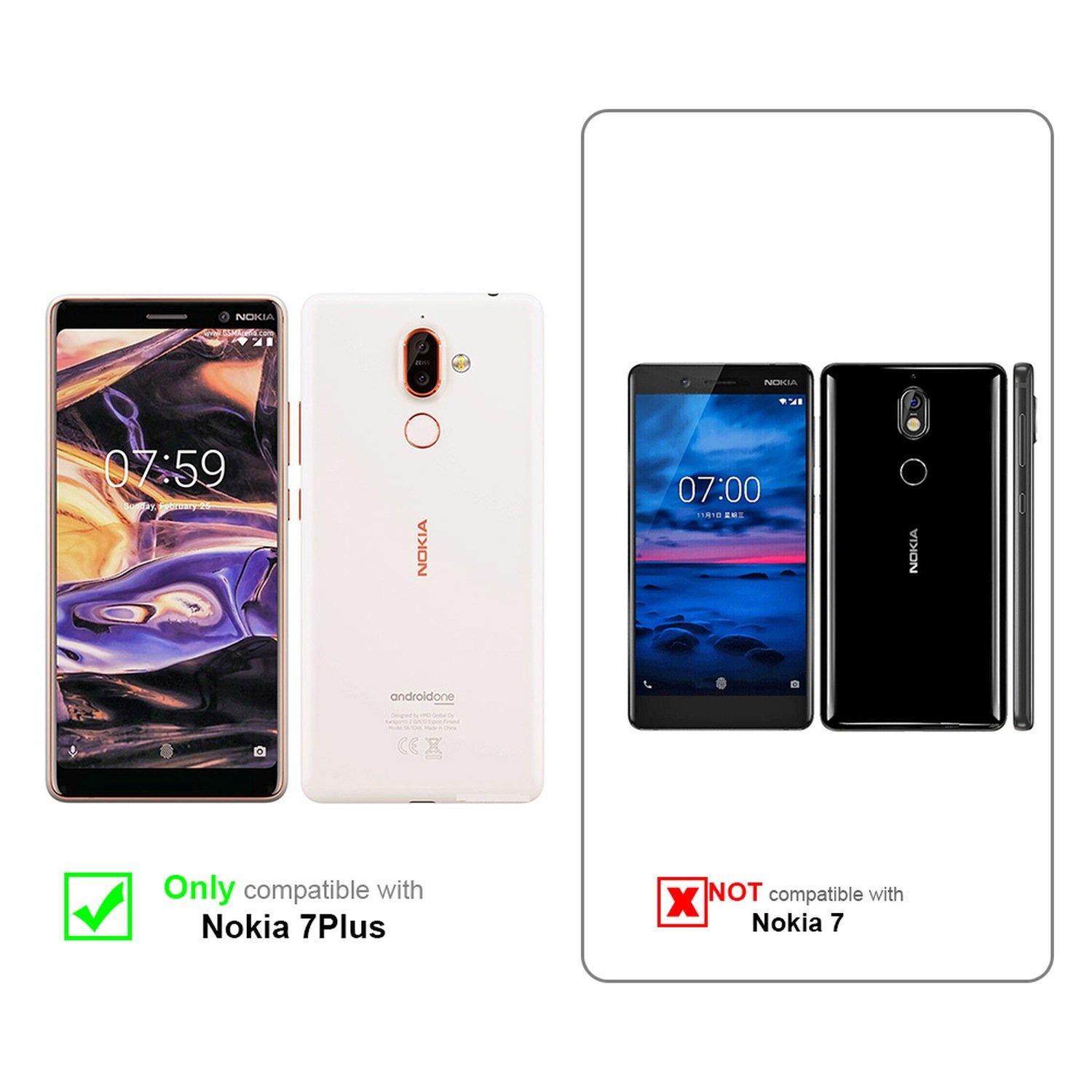 Cadorabo  Housse compatible avec Nokia 7 PLUS - Coque de protection avec fermeture magnétique, fonction de support et compartiment pour carte 