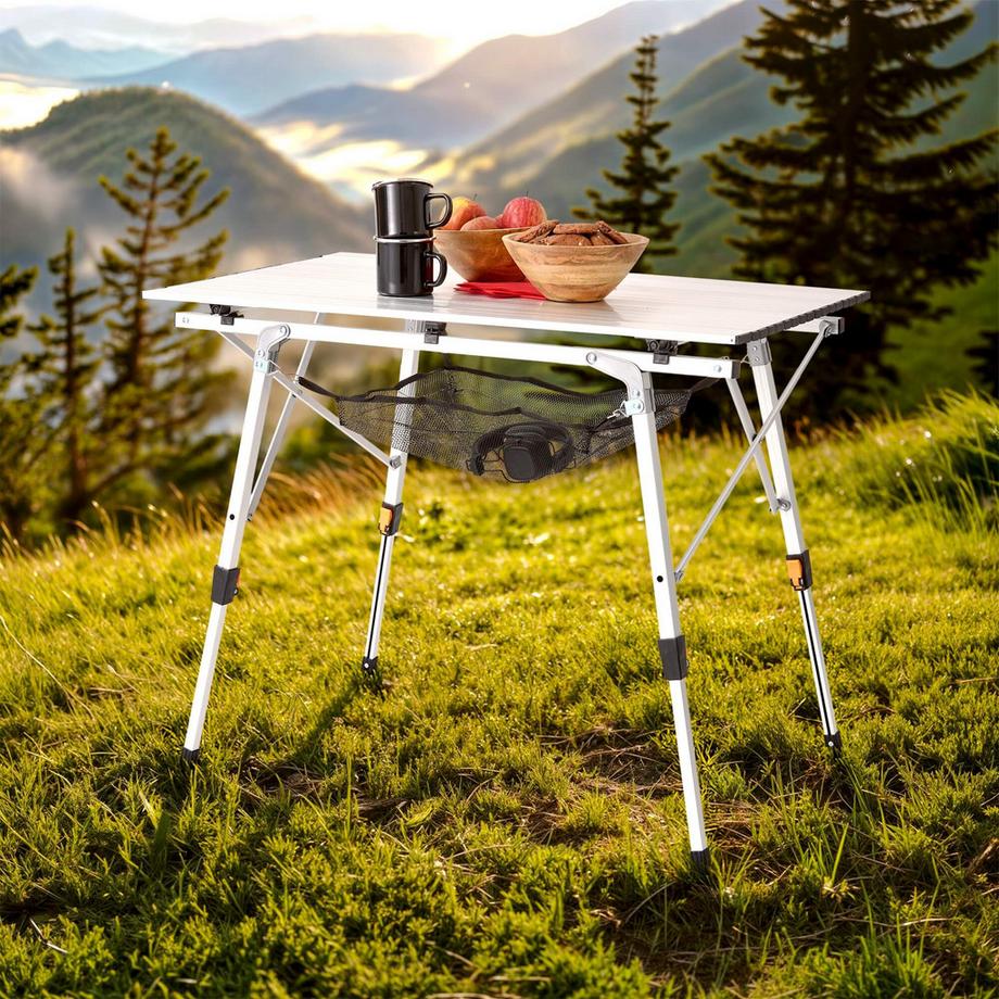 Arebos Tavolo da campeggio in alluminio pieghevole tavolo Outdoor  