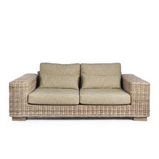 mutoni Gartensofa Rattan mit Kissen Leandro (2-3 Sitzer)  