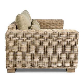 mutoni Gartensofa Rattan mit Kissen Leandro (2-3 Sitzer)  