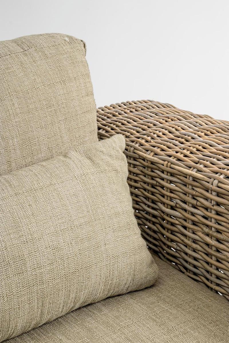 mutoni Gartensofa Rattan mit Kissen Leandro (2-3 Sitzer)  