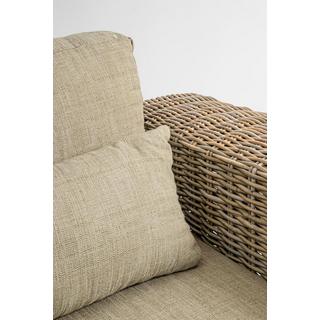 mutoni Gartensofa Rattan mit Kissen Leandro (2-3 Sitzer)  