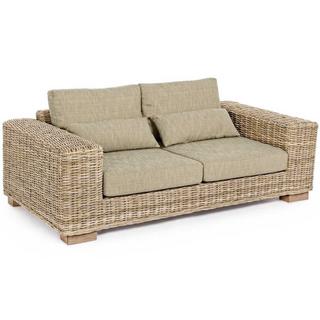 mutoni Gartensofa Rattan mit Kissen Leandro (2-3 Sitzer)  