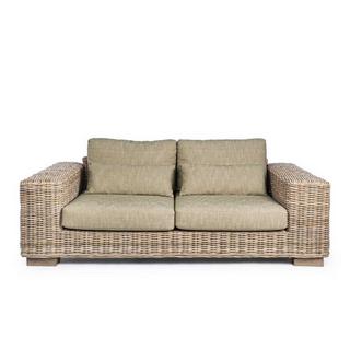 mutoni Gartensofa Rattan mit Kissen Leandro (2-3 Sitzer)  