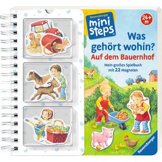 ministeps: Was gehört wohin? Auf dem Bauernhof; Magnetbuch ab 2 Jahren, Kinderbuch Senner, Katja; Senner, Katja (Illustrationen) Couverture rigide 
