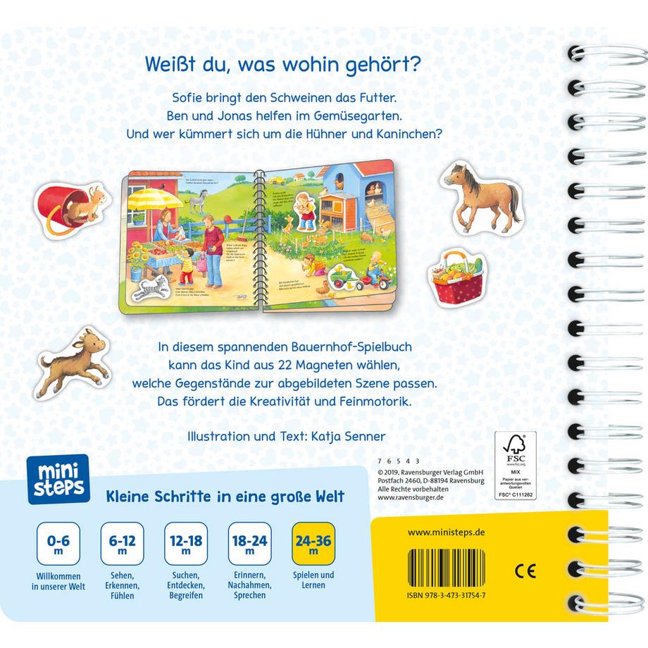 ministeps Senner, Was gehört wohin? Bauernhof Senner, Katja; Senner, Katja (Illustrationen) Copertina rigida 