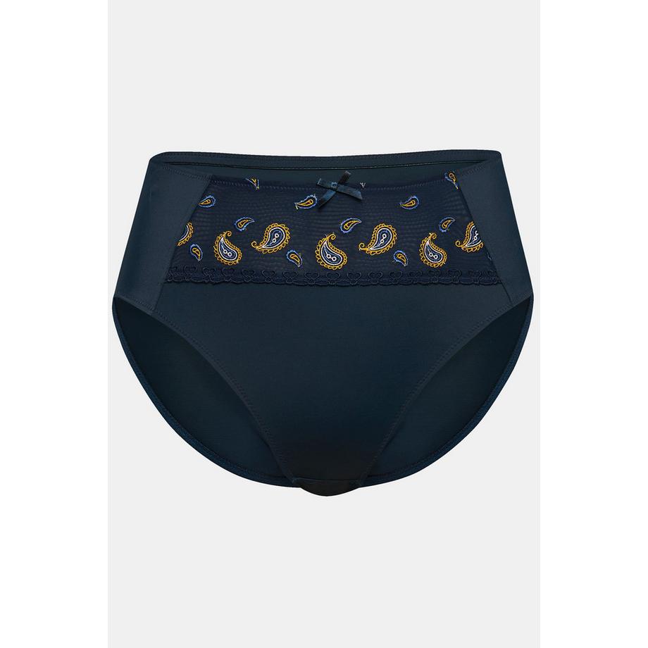 Ulla Popken Midislip Paisley Stickerei Mikrofaser  