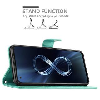 Cadorabo  Hülle für Asus ZenFone 8 Blumen Design Magnetverschluss 