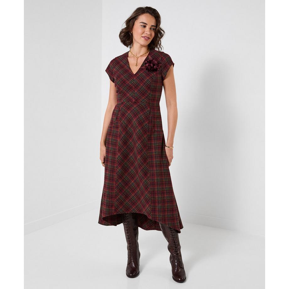 Joe Browns Robe Longue à Carreaux Tradition Ruby  
