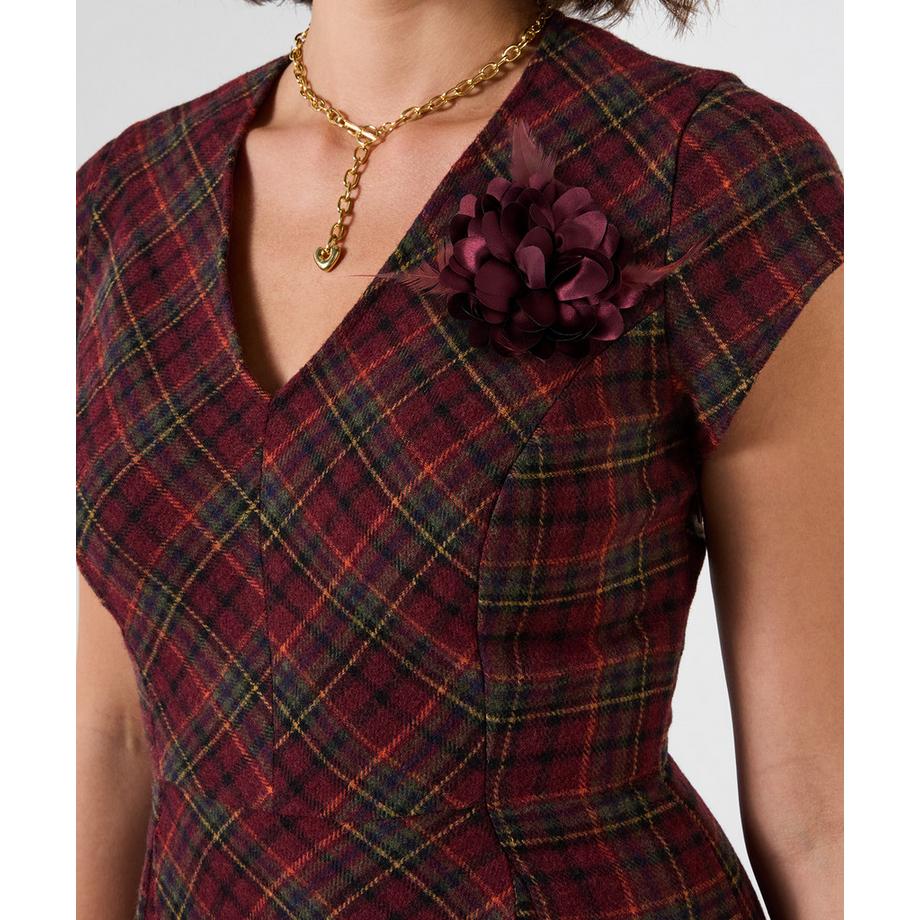 Joe Browns Robe Longue à Carreaux Tradition Ruby  