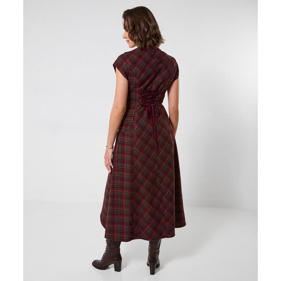 Joe Browns Robe Longue à Carreaux Tradition Ruby  