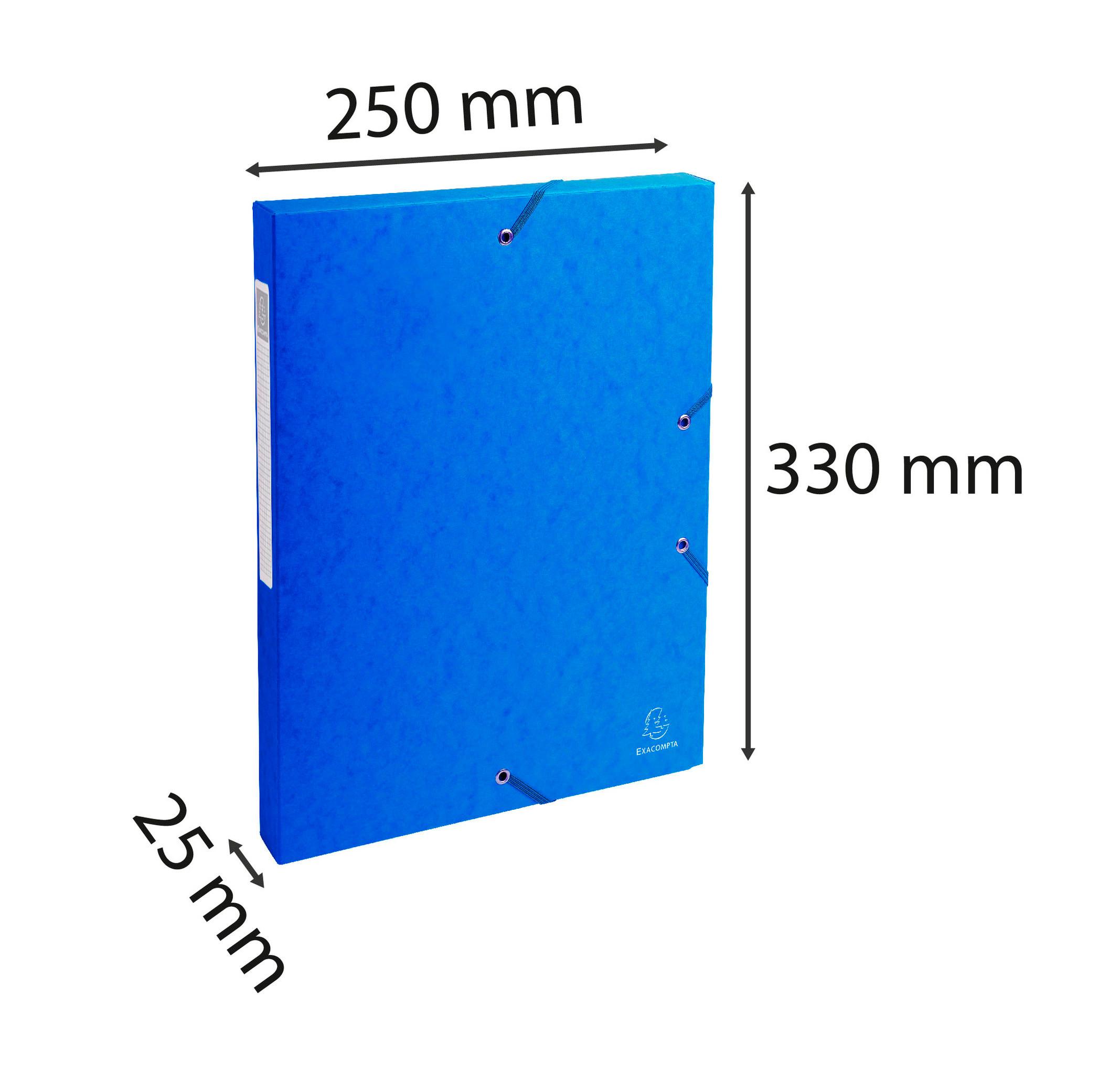 Exacompta Boite de classement Exabox Dos 25mm Carte lustrée - A4 - x 8  