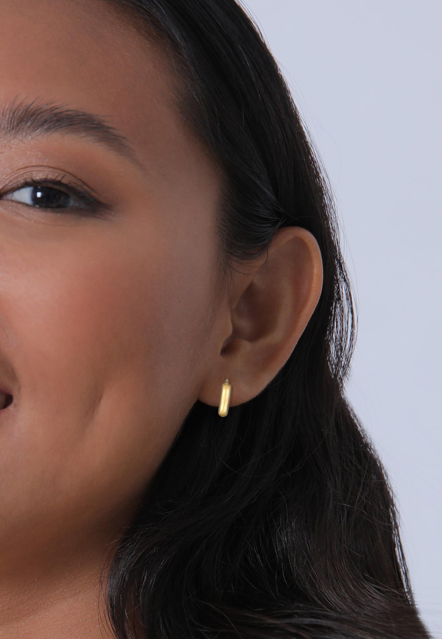 Elli  Boucles d'Oreilles Femmes Créoles Charnière Basique Rond 