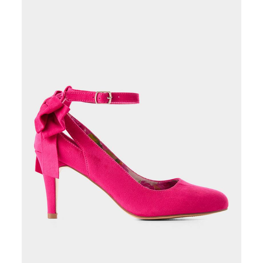 Chaussures à talon avec bride cheville et nœud