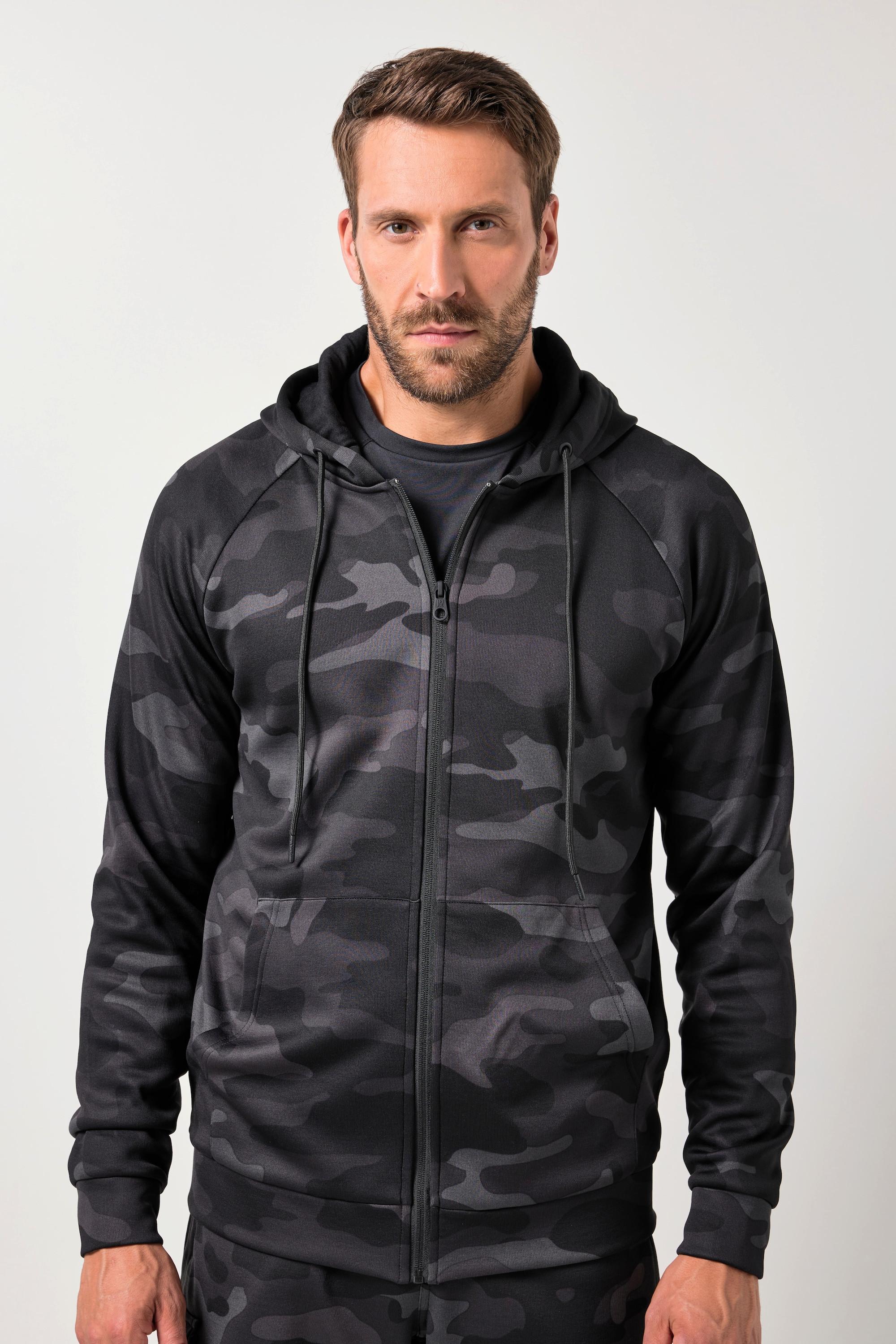 JP1880 Giacca sportiva con cappuccio mimetica Fitness  