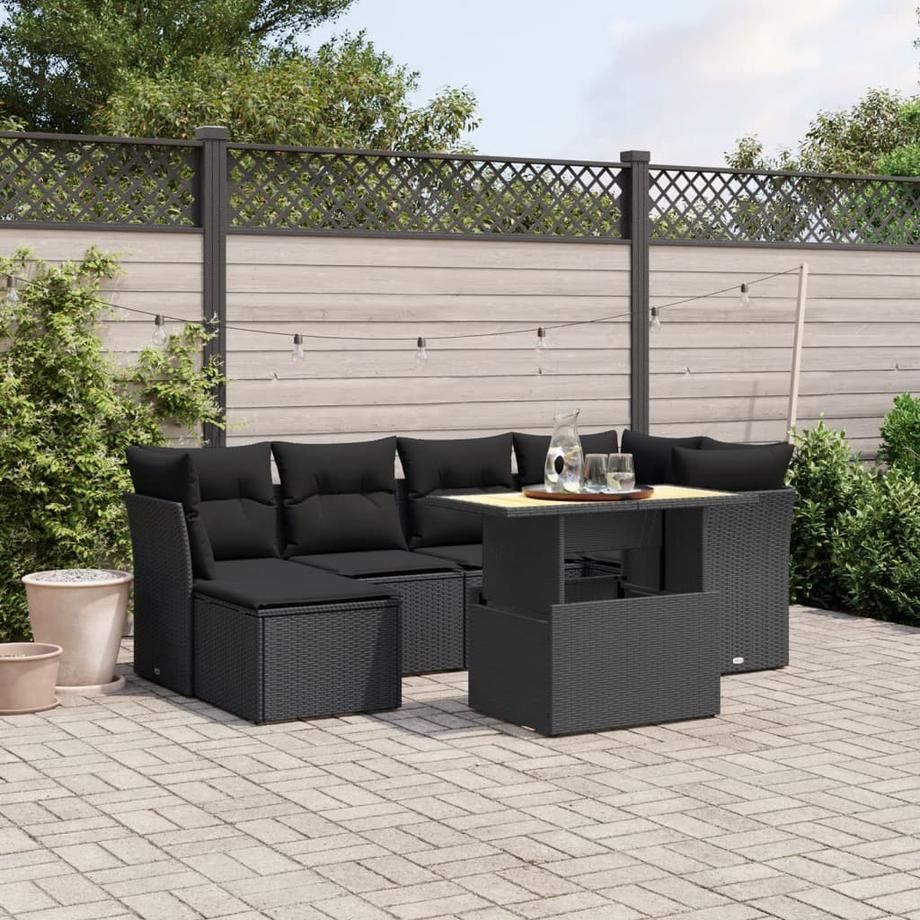 VidaXL set divano da giardino Polirattan  