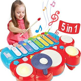 Activity-board  Jouet musical pour bébé Bébé de 1 2 3 4 5 ans Jouet Xylophone et tambour pour bébé 