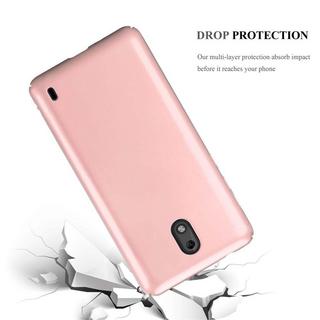 Cadorabo  Housse compatible avec Nokia 2 2017 - Hard Case Coque de protection d'aspect métallique contre les rayures et les chocs 